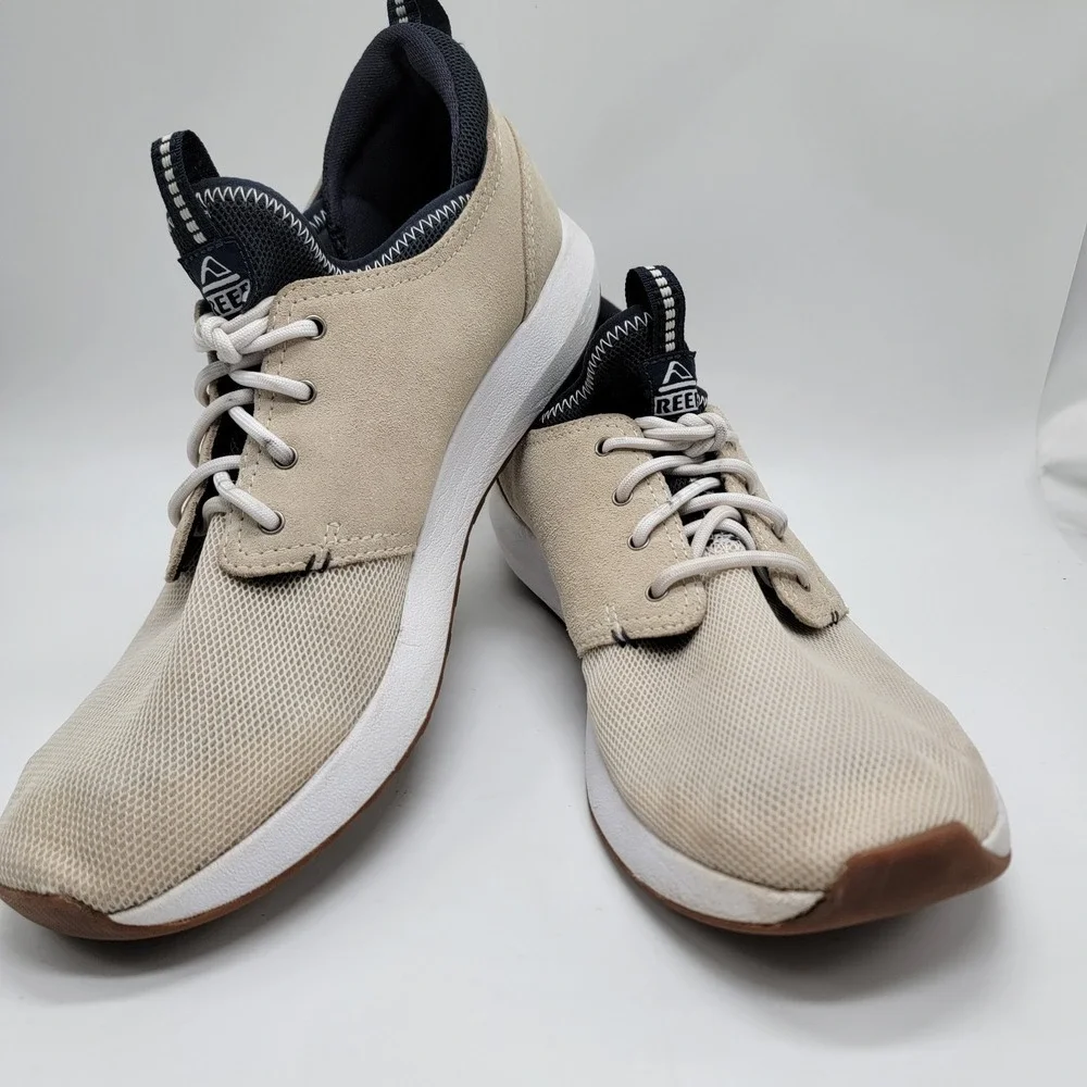 Reef Cruiser Casual Surf Shoes Comfort Men's Size 11 Tan Ivory Navy Sneakers